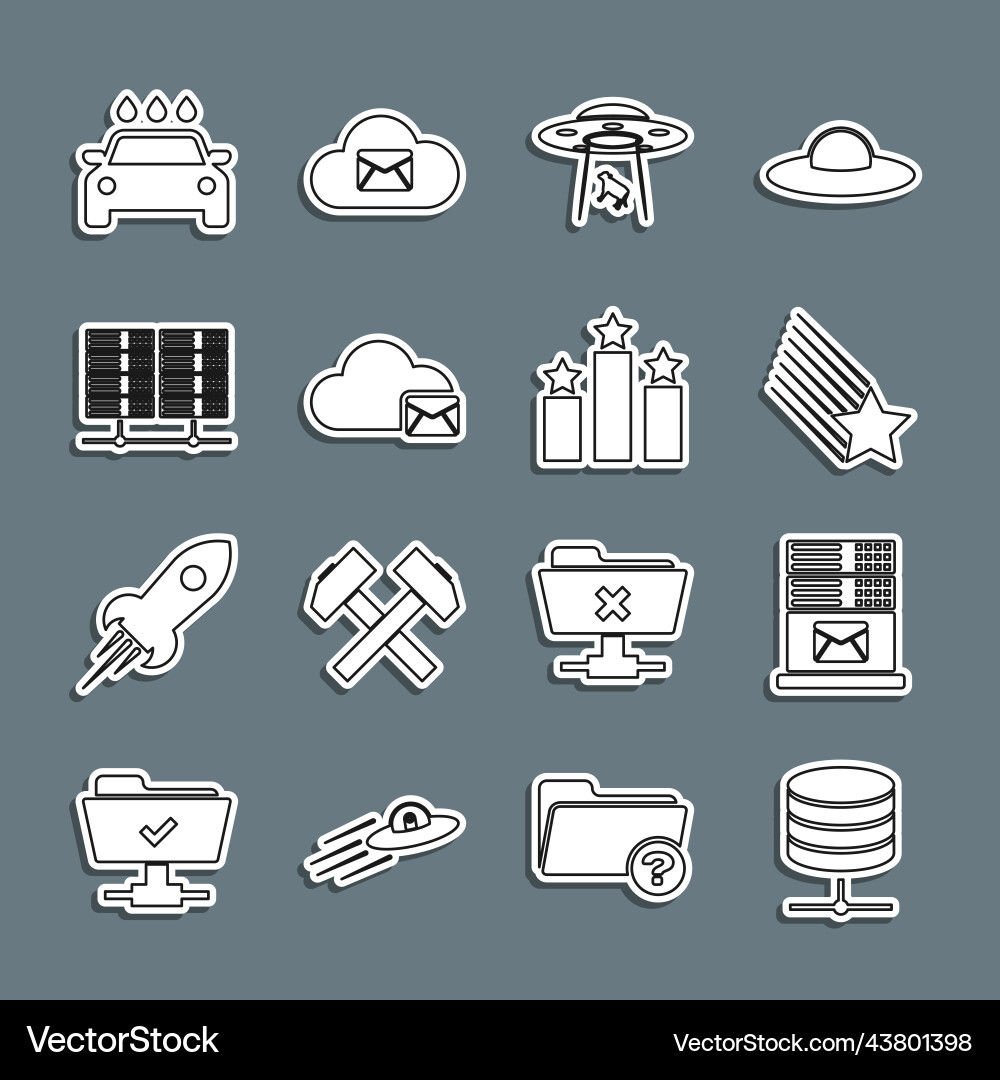 Zeilenserver-Daten-Webhosting-Mail einstellen Zeilenserver-Daten-Webhosting-Mail einstellen vektorbild