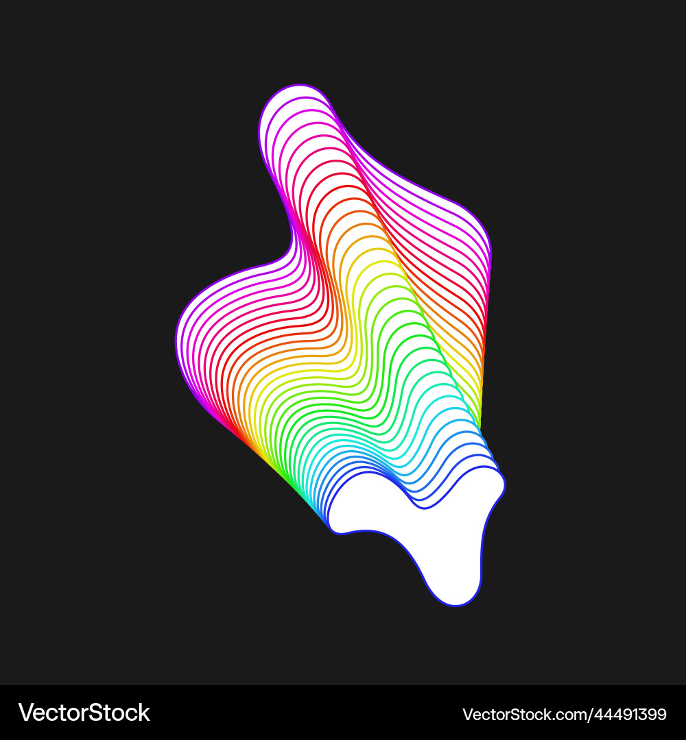 Amorphous element with the effect of visual Vector Image