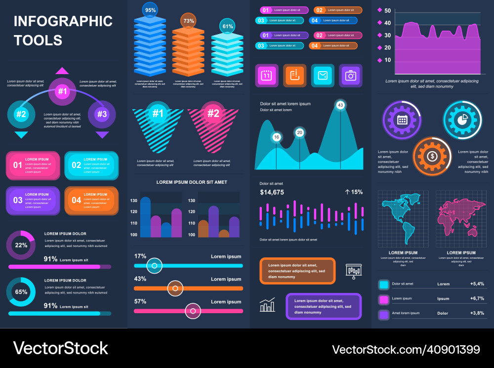 Bundle infographic ui ux kit elements Bundle infographic ui ux kit elements Vector Image