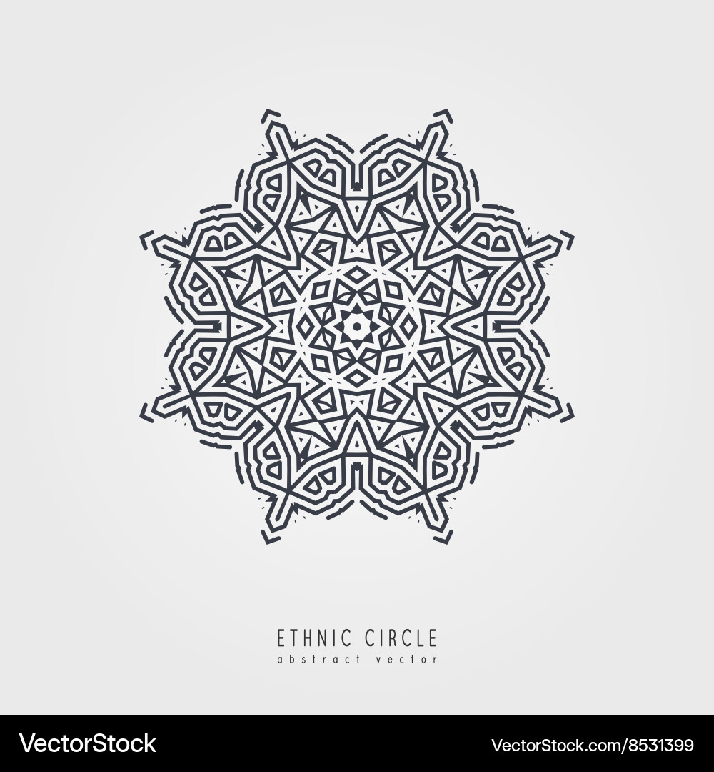 Ethnic mystical pattern with triangle and circles Ethnic mystical pattern with triangle and circles vector image
