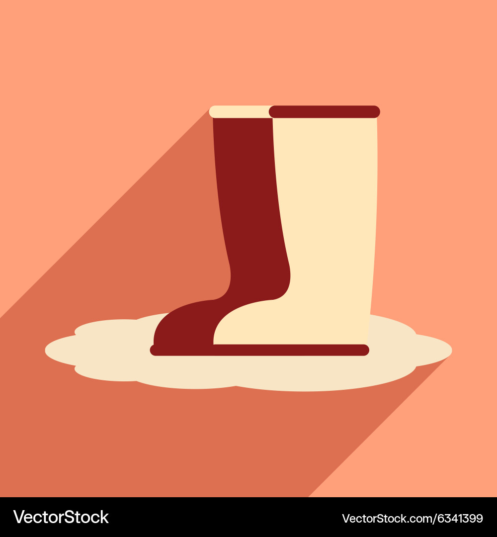 Flat with shadow icon and mobile application Vector Image