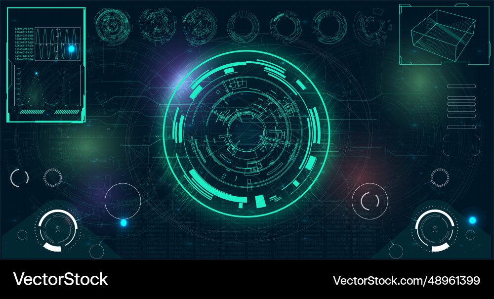 Futuristic Radar Technology Royalty Free Vector Image