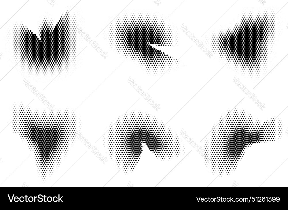 Halftone hexagon pattern reprographic technique Halftone hexagon pattern reprographic technique vector image
