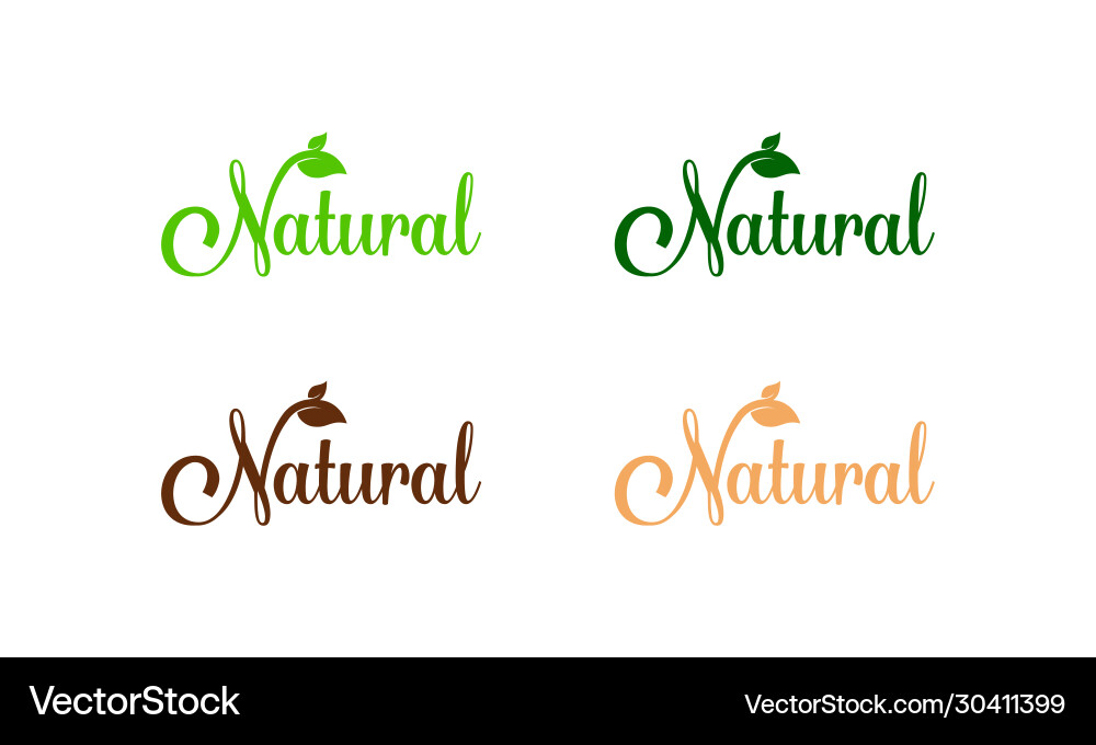 Natural Logo Design Konzept für Inspiration Natural Logo Design Konzept für Inspiration vektorbild