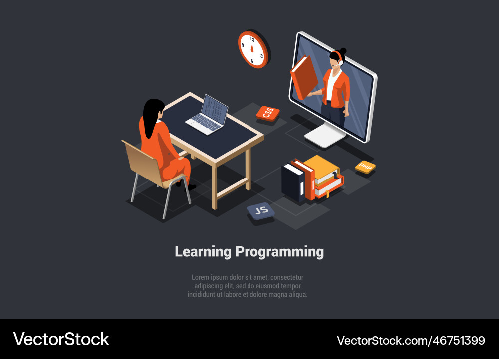 Programmierung und Kodierung Lernen innovatives großes Programmierung und Kodierung Lernen innovatives großes vektorbild