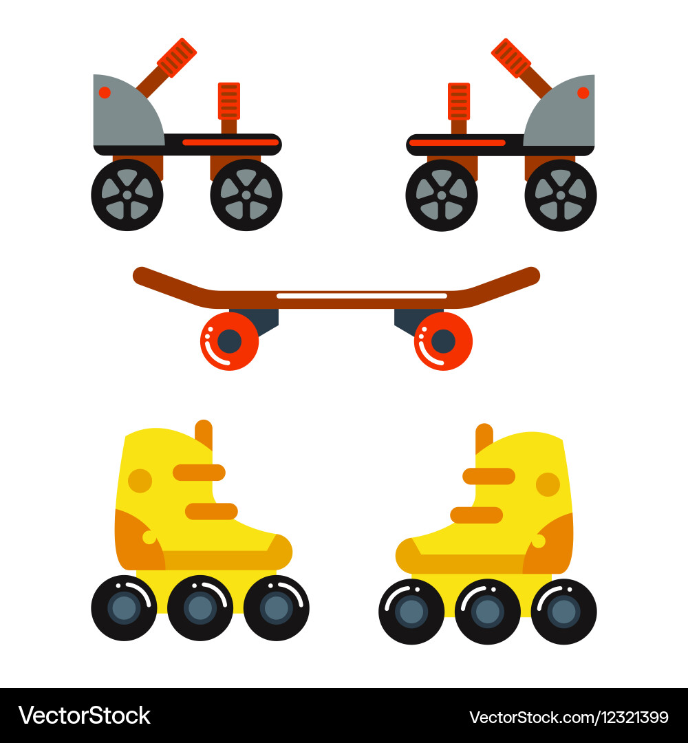 Rollers boot icon isolated Vector Image