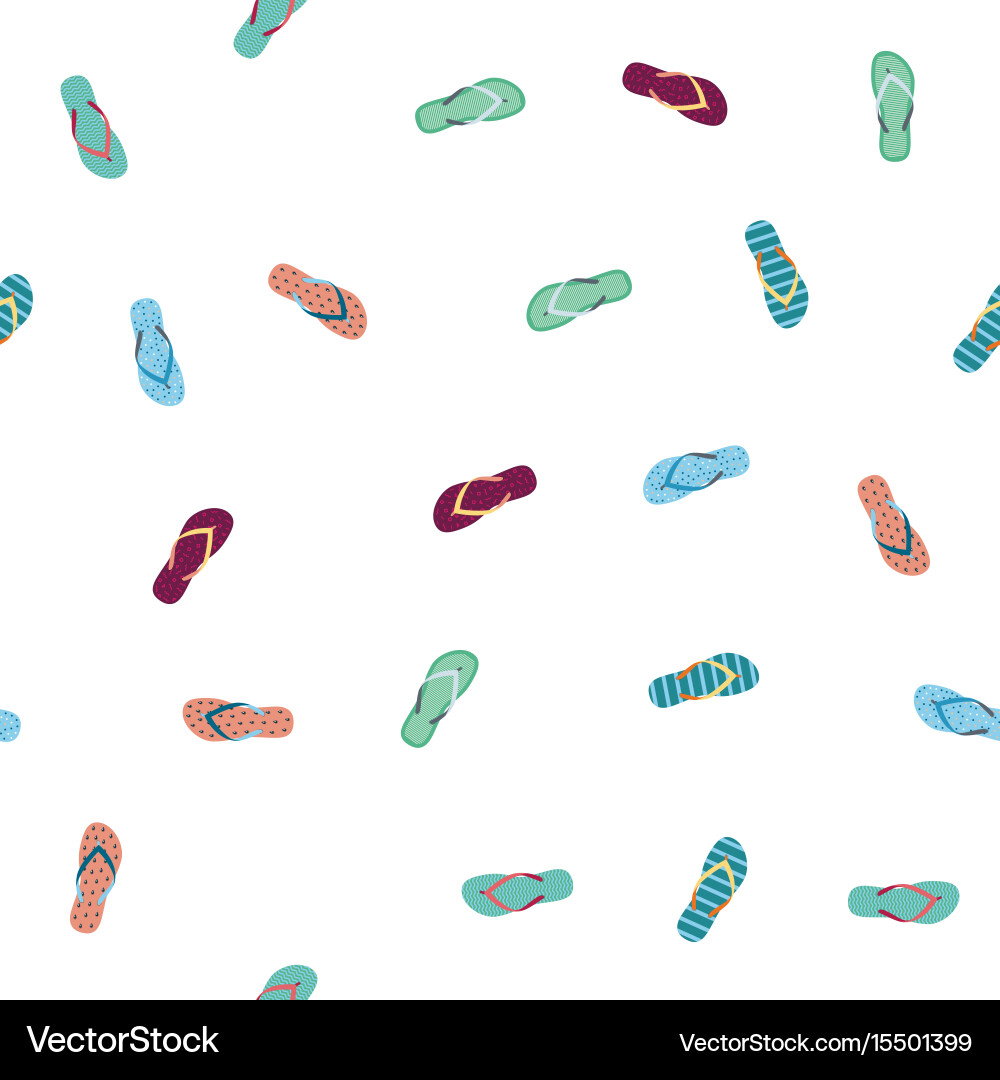 Seamless pattern flip flops Vector Image