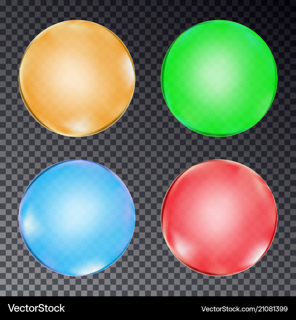 Set of colorful balls isolated on transparent back Set of colorful balls isolated on transparent back vector image