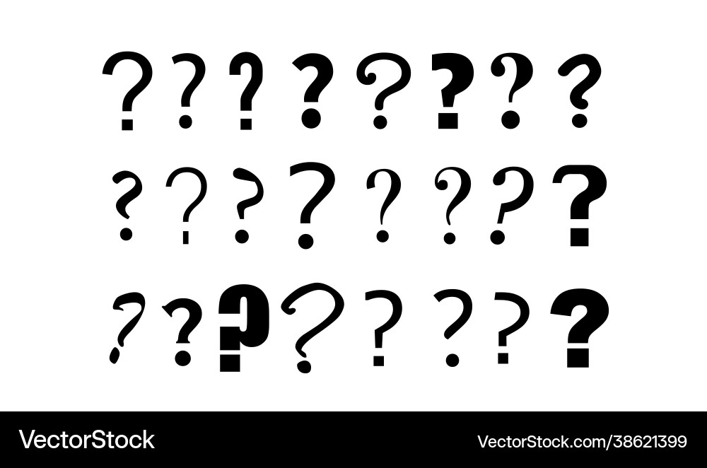 Set question marks sketch style Set question marks sketch style vector image
