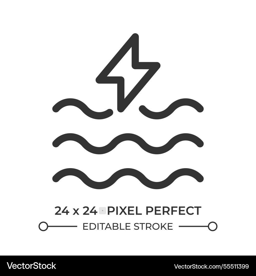 Wave power line ui icon Vector Image