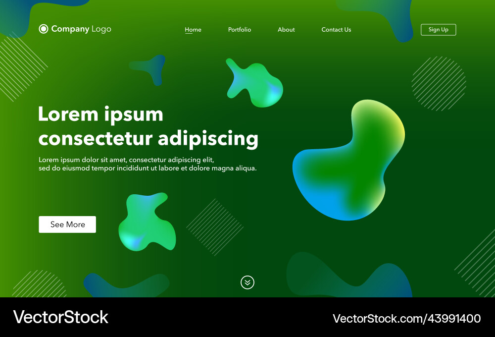 Abstract background website landing page template Abstract background website landing page template vector image