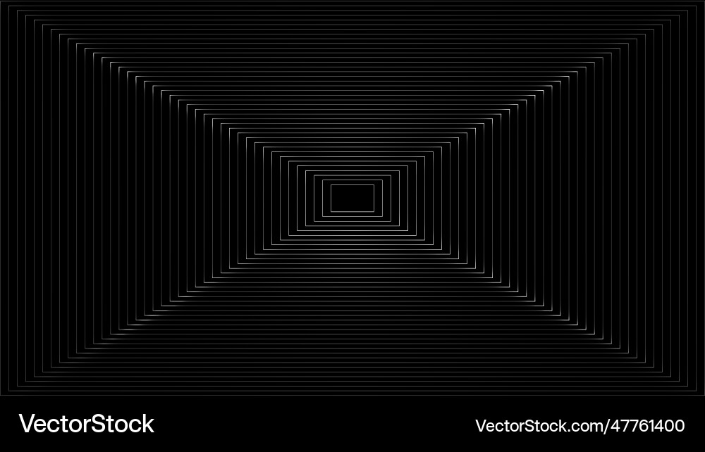 Abstract square effect lines pattern on black Abstract square effect lines pattern on black Vector Image