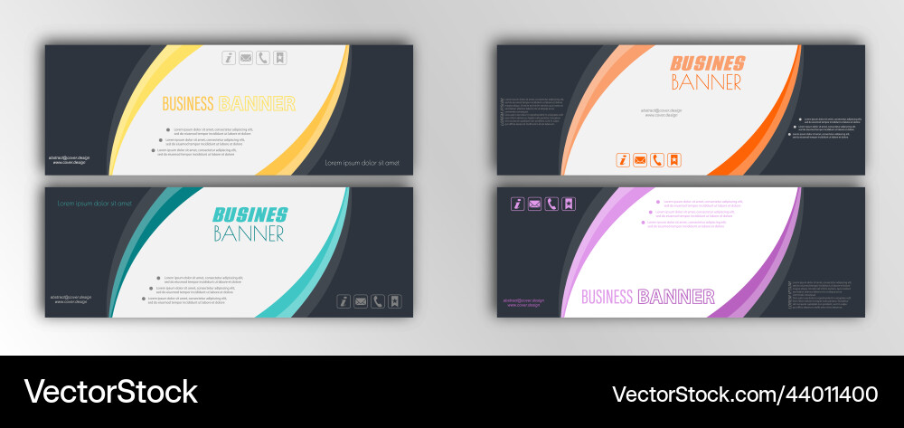 Abstract template for the design of a web banner vector image