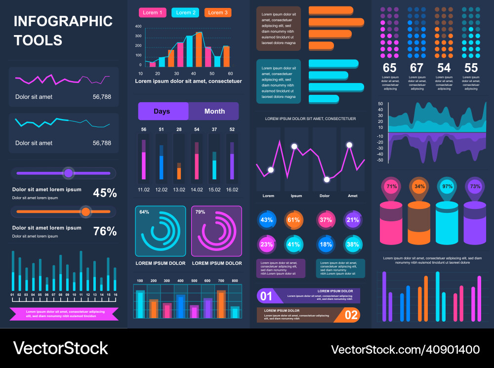 Bundle infographic ui ux kit elements Bundle infographic ui ux kit elements vector image