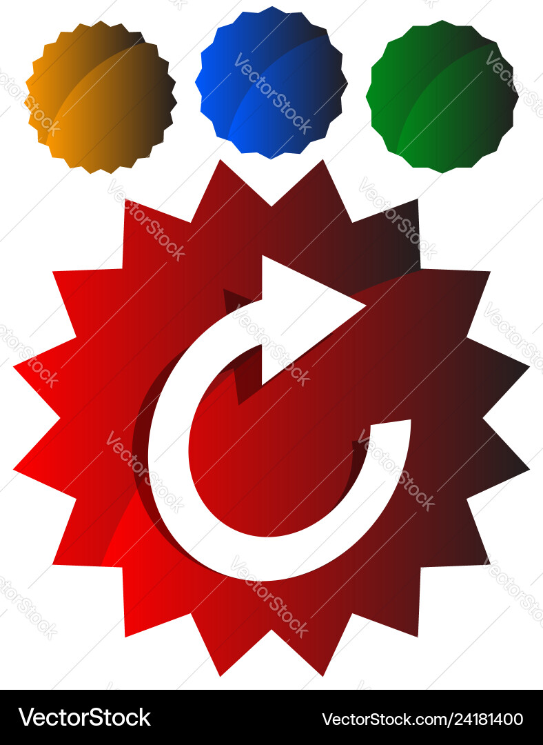 Circular arrow icon revolve rotate iteration Vector Image