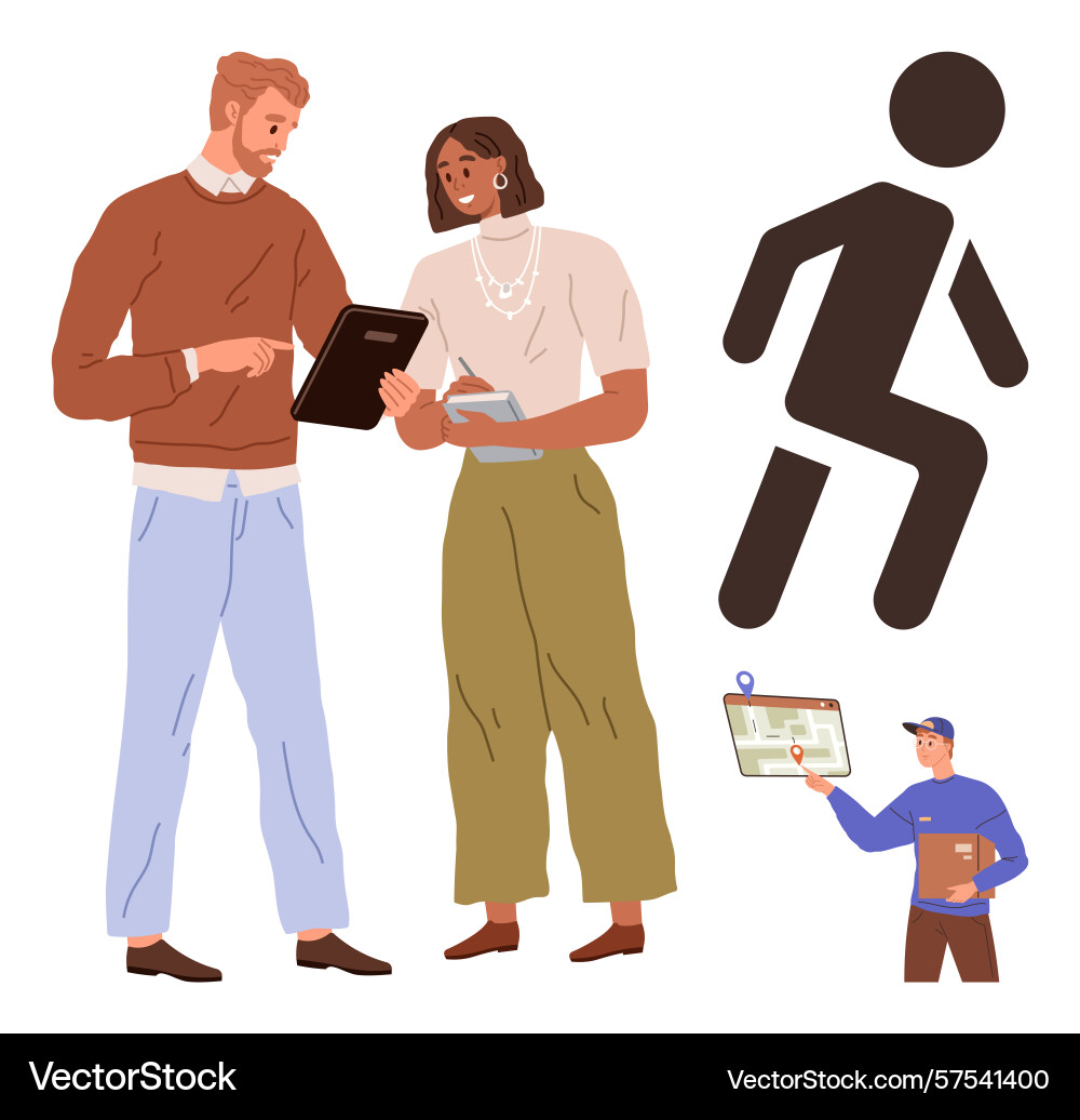 Collaborative teamwork with digital tools Collaborative teamwork with digital tools vector image