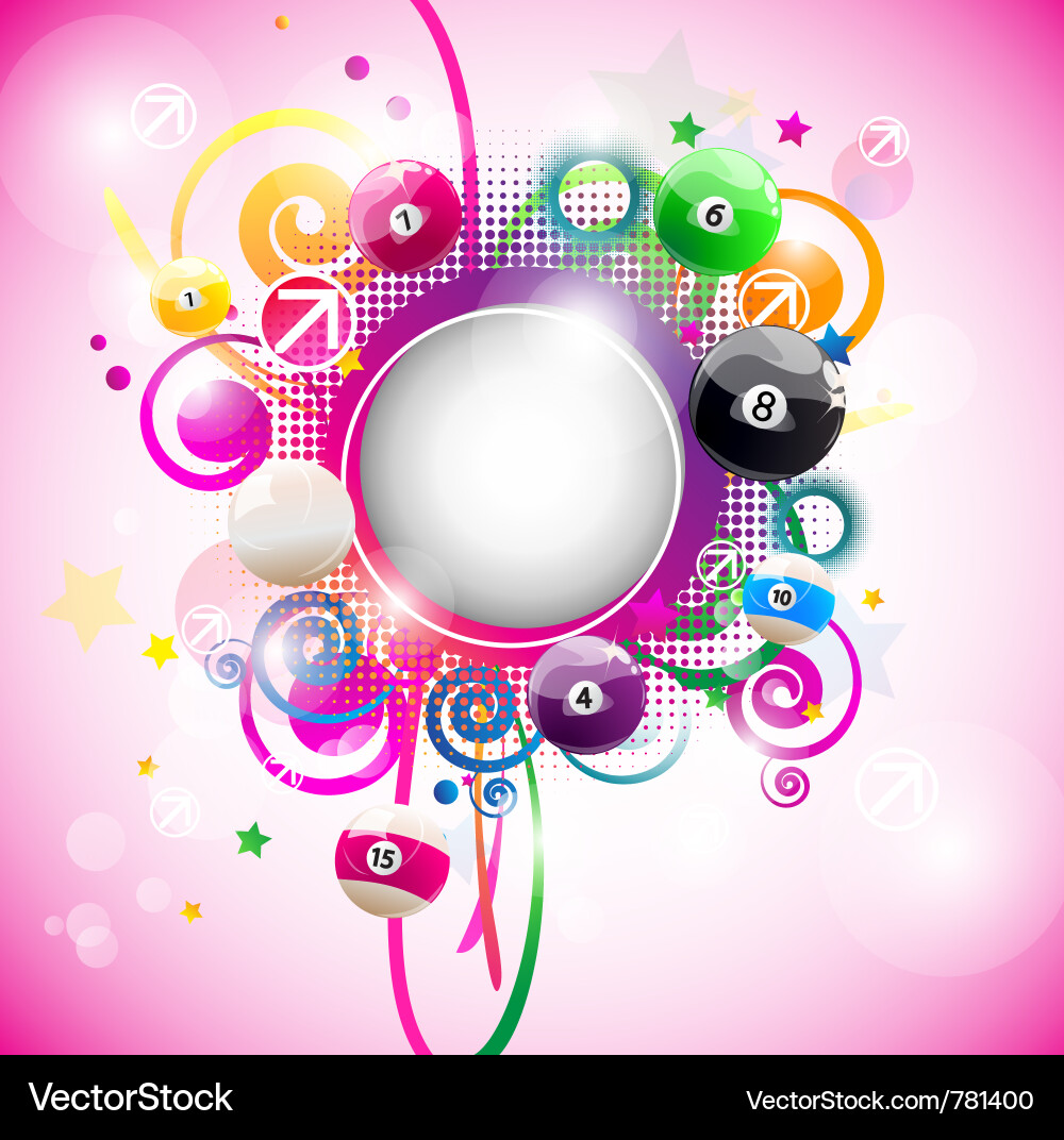 Colorful Swirl Round Frame Vector Image