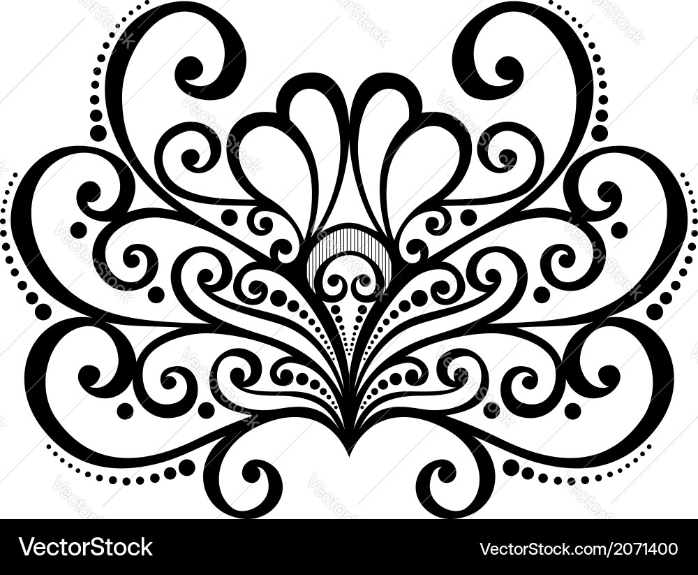 Deco abstract symmetric element vector image