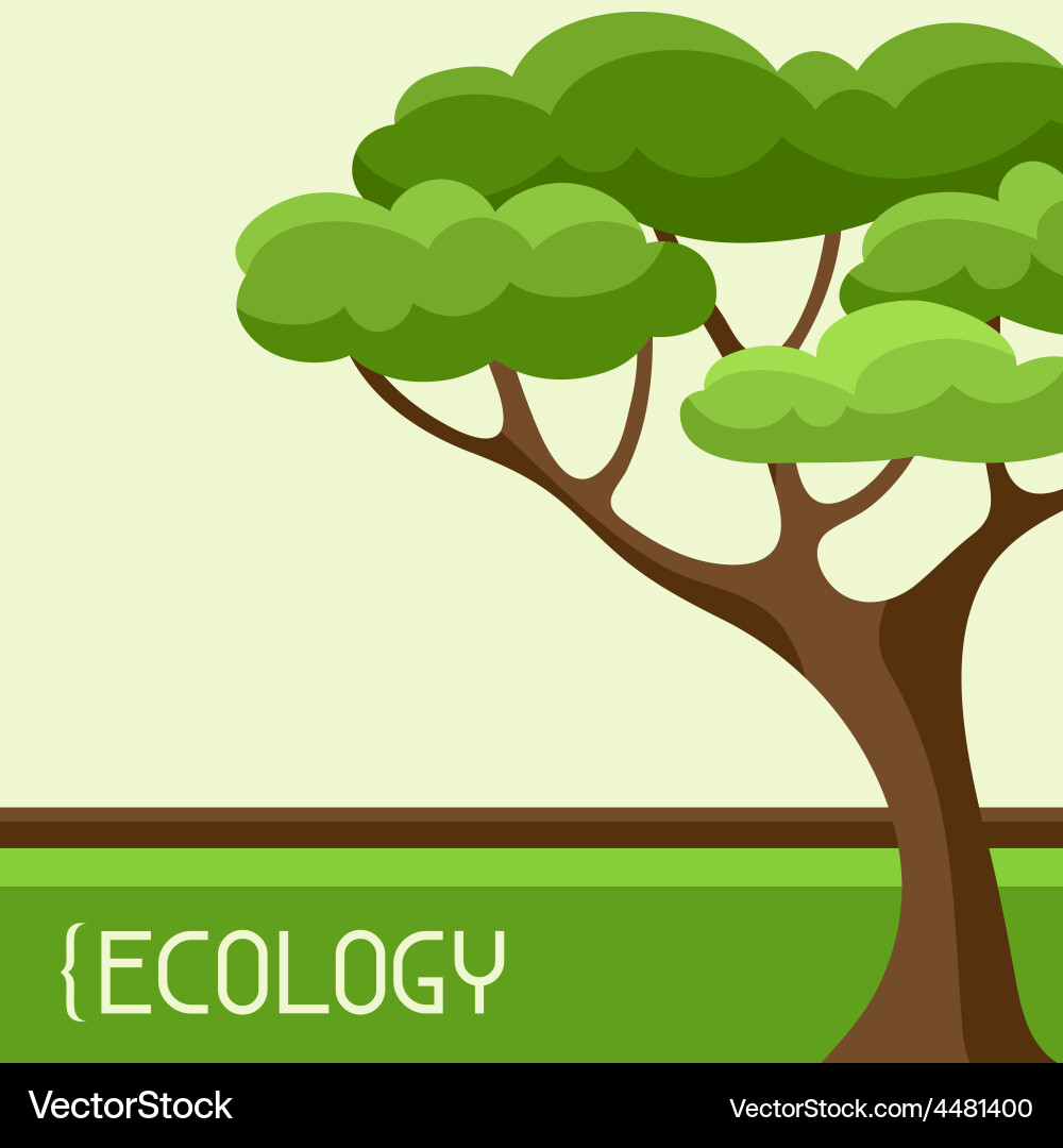 Ecology background design with abstract stylized Vector Image