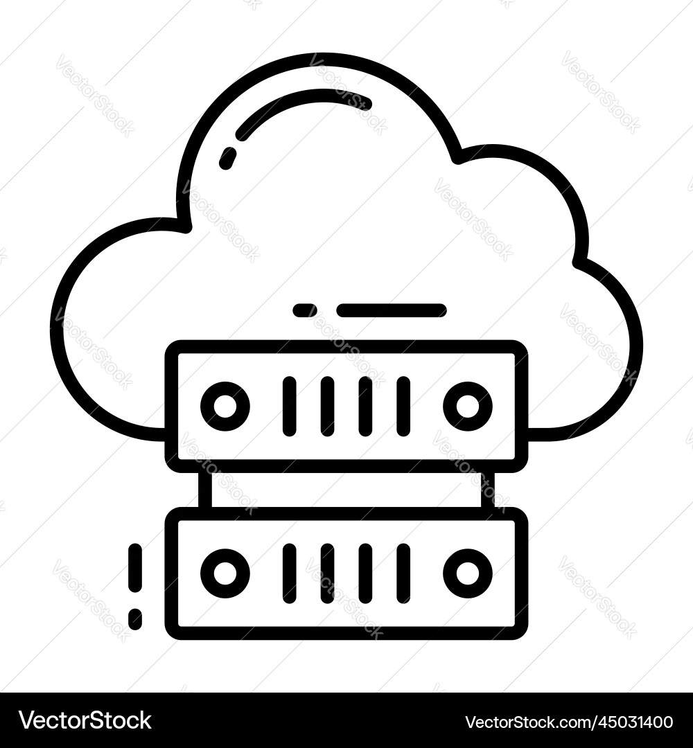 Hosting icon for graphic and web design Vector Image