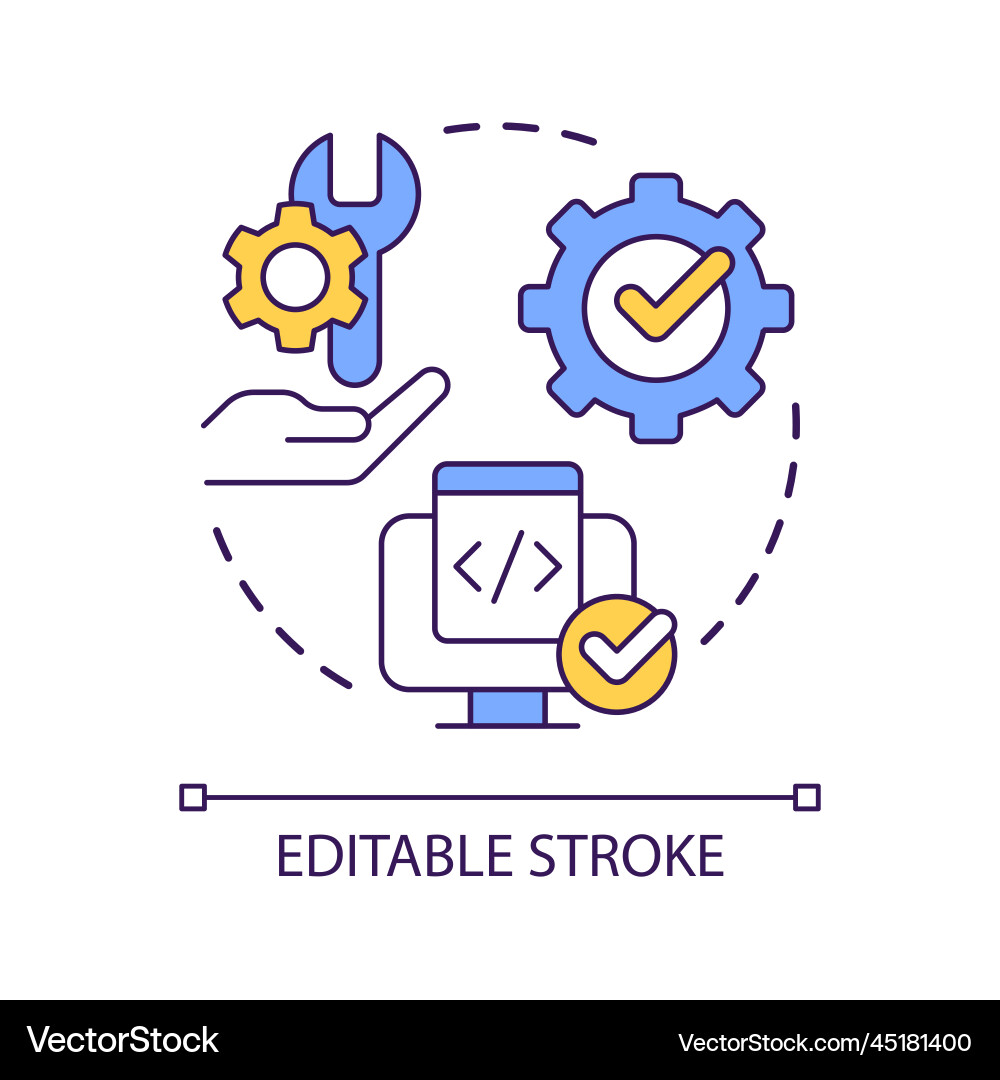 Maintaining source code concept icon Maintaining source code concept icon vector image