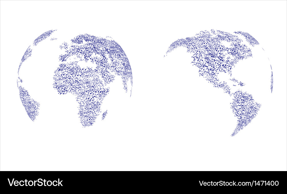 Molecular Globe Background Vector Image