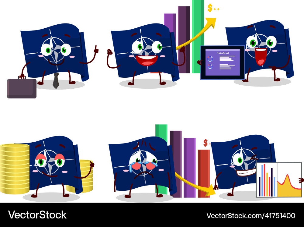 Nato flag character designs as a trader Vector Image