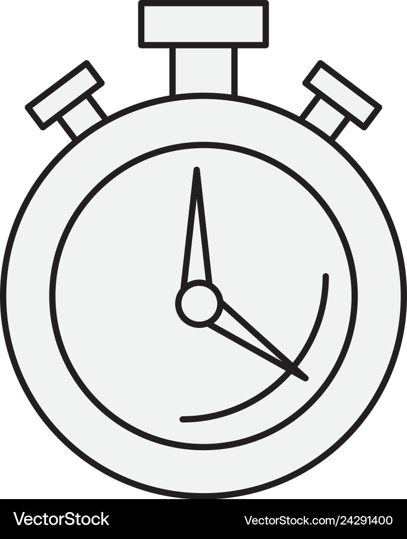 Round stopwatch timer hour countdown vector image