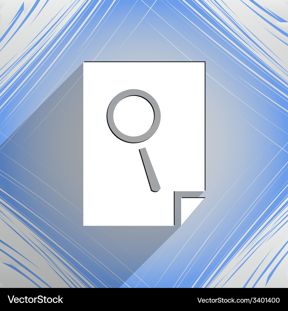 Search in file icon symbol flat modern web design Vector Image