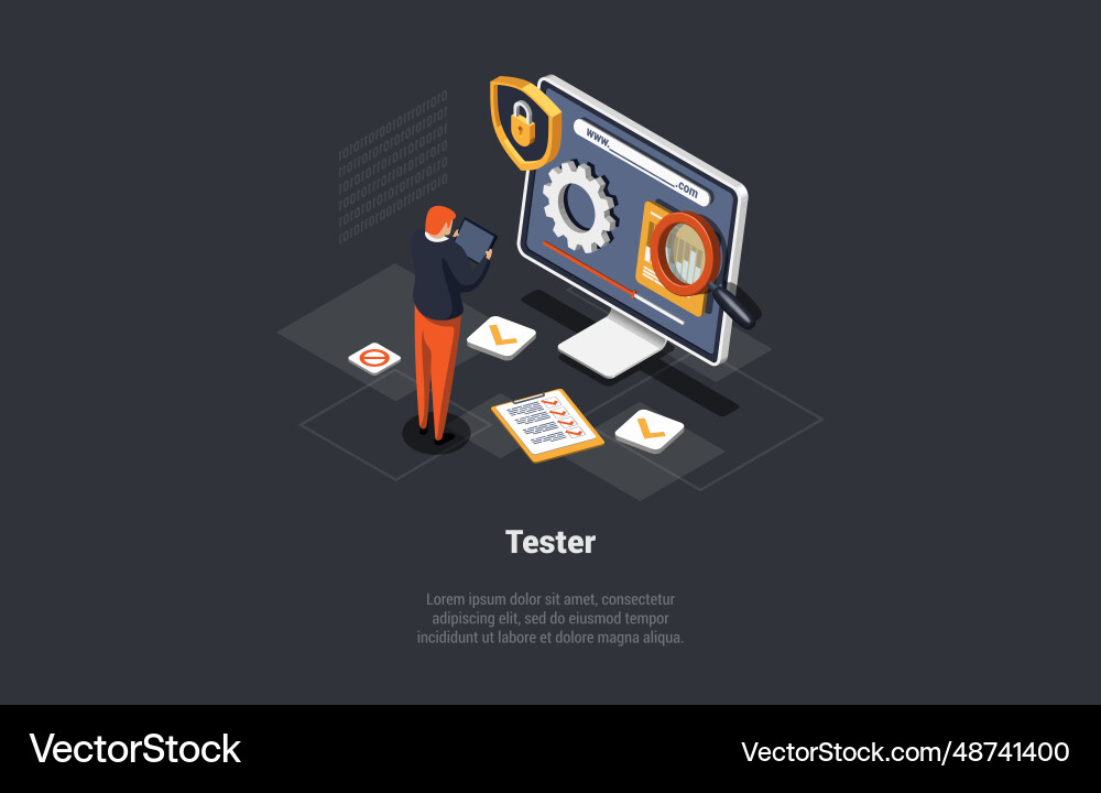 Softwaretests und Berufe Softwaretests und Berufe vektorbild