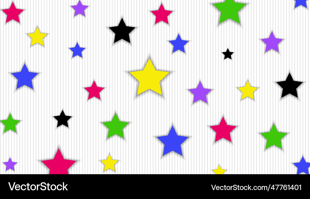 Abstract pattern colorful star repeat on white Abstract pattern colorful star repeat on white vector image