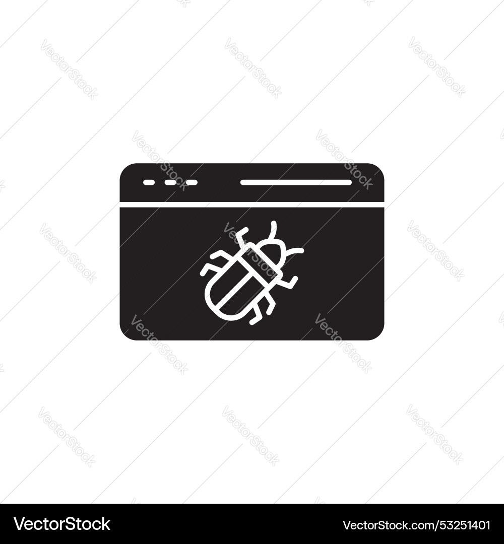 Bug icon set malware computer virus symbol Vector Image