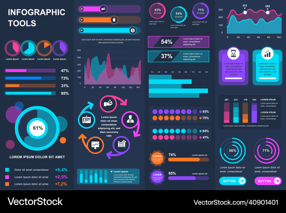 Bundle infographic ui ux kit elements Bundle infographic ui ux kit elements vector image