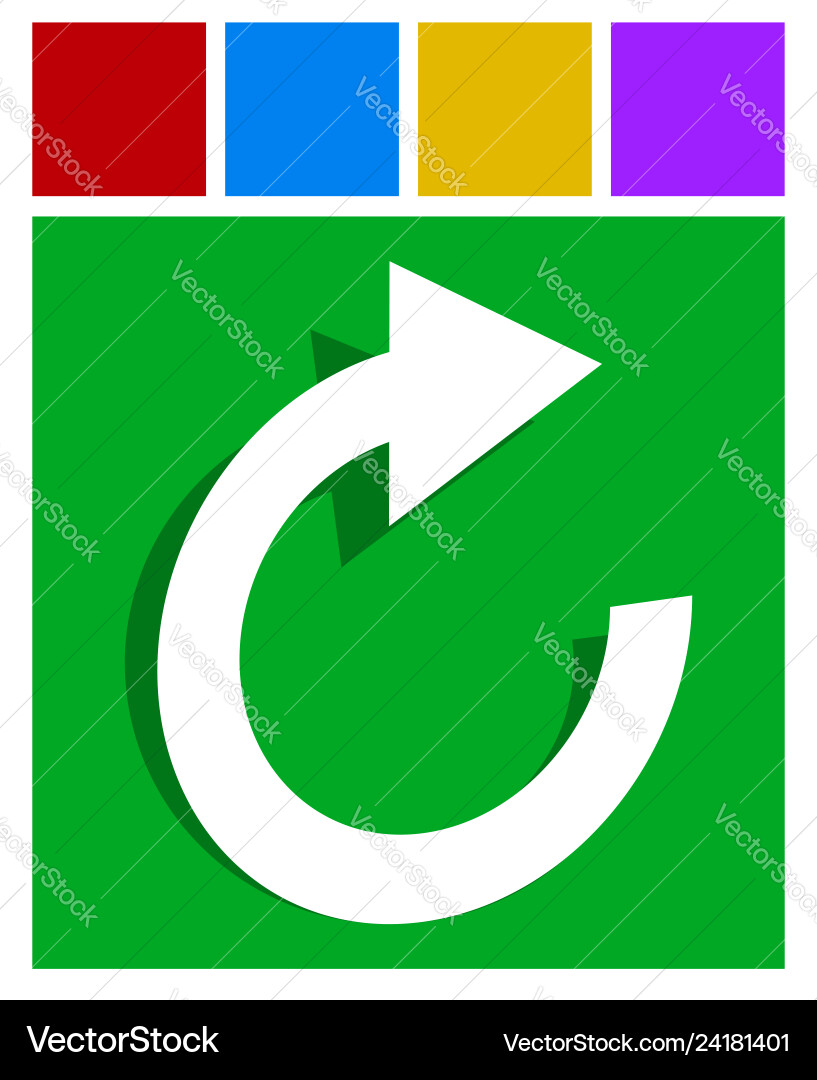 Circular arrow icon revolve rotate iteration Circular arrow icon revolve rotate iteration Vector Image