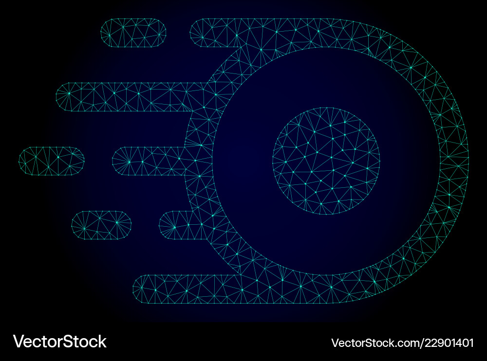 Core flight polygonal frame mesh with fast vector image
