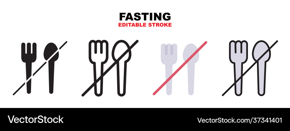 Fasting icon set with different styles Fasting icon set with different styles vector image