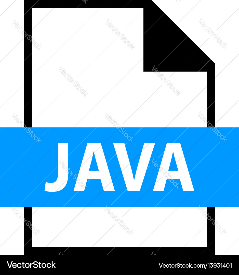 File name extension java type vector image