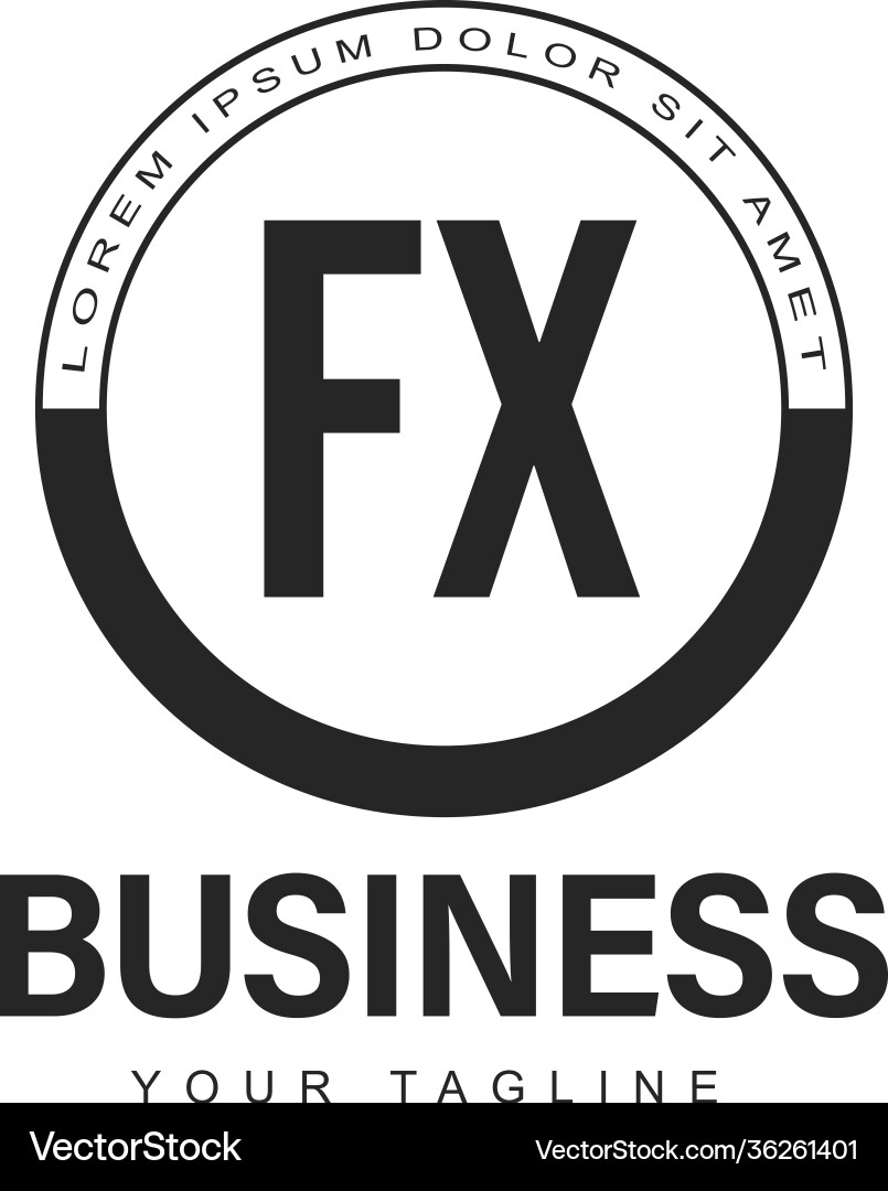 Fx initial a logo design with abstract style Fx initial a logo design with abstract style Vector Image