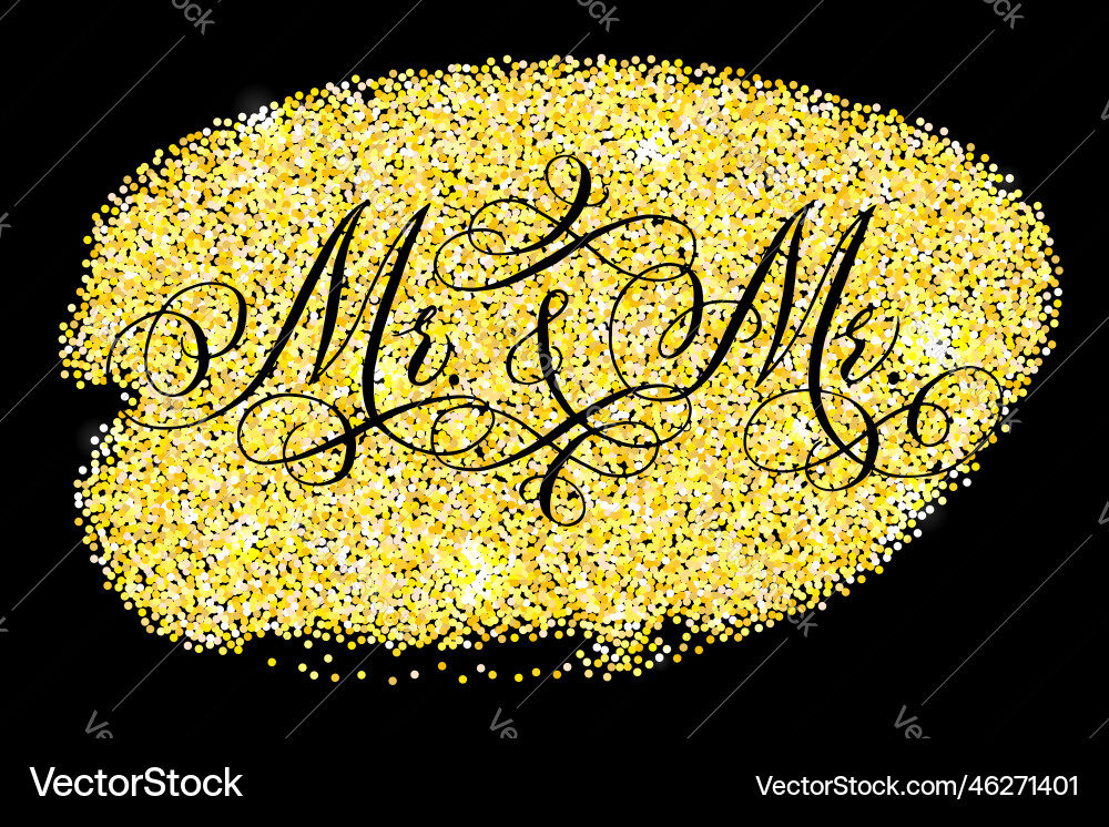 Gay Hochzeit moderne golden gitter Kalligraphie Gay Hochzeit moderne golden gitter Kalligraphie vektorbild
