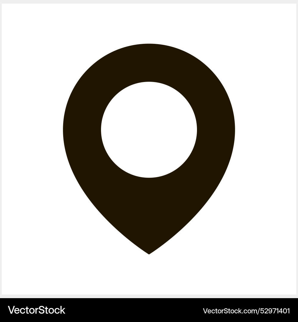 Map pointer icon isolated stencil gps location vector image