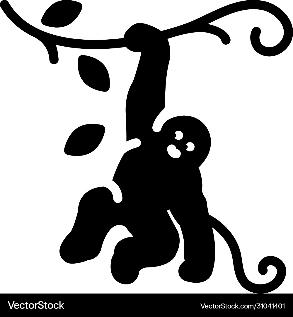 Monkey Hanging in Tree vector image
