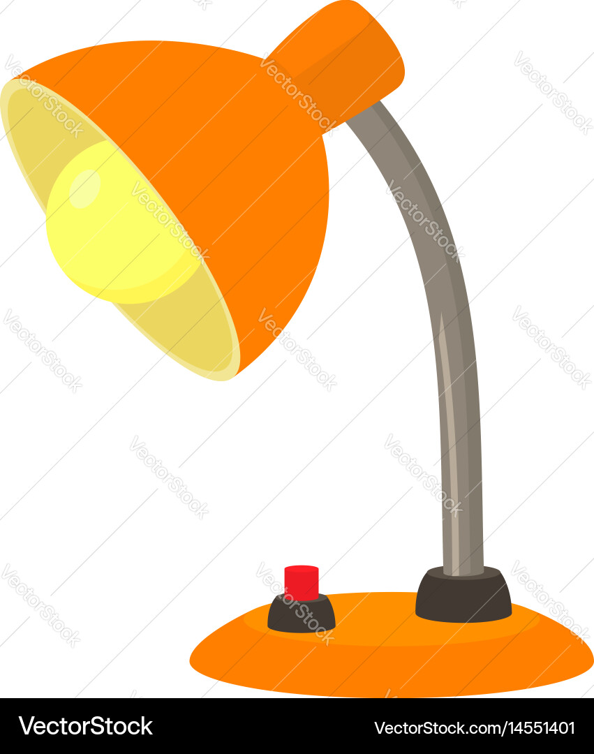 Orange desk lamp icon cartoon style – Royalty-Free Vector | VectorStock, image size:851x1080