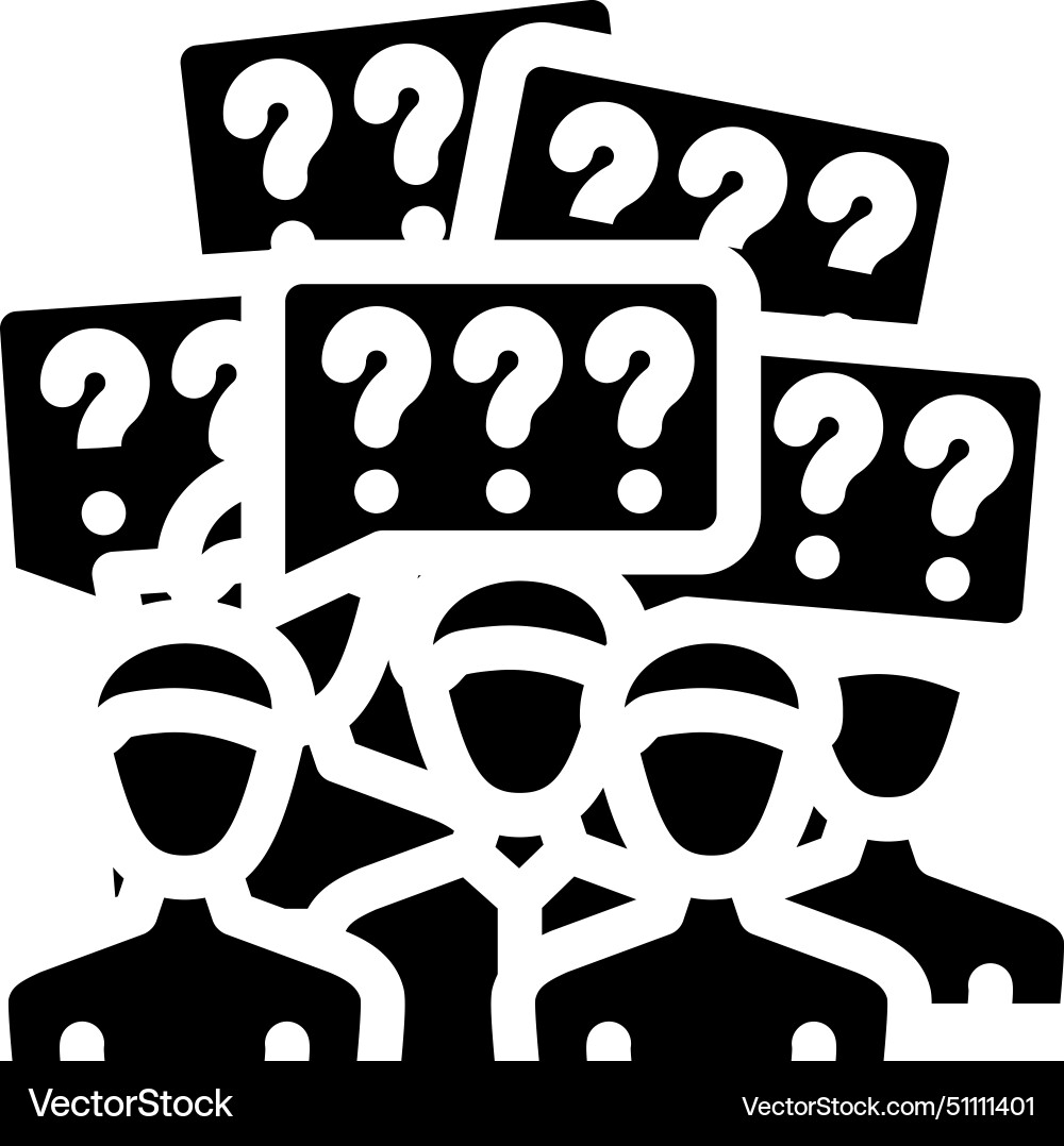 Qa session glyph icon vector image