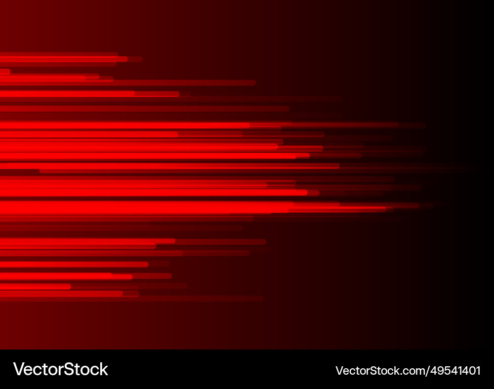 Red Futuristic Lines Abstract Tech vector image