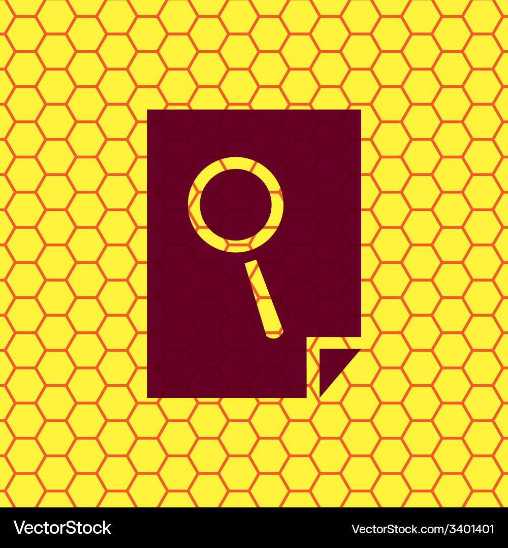 Search in file icon symbol flat modern web design vector image