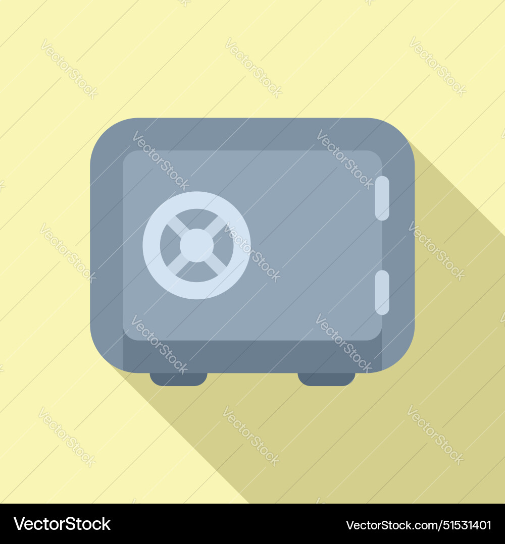 Sturdy safe with a secure locking mechanism Vector Image