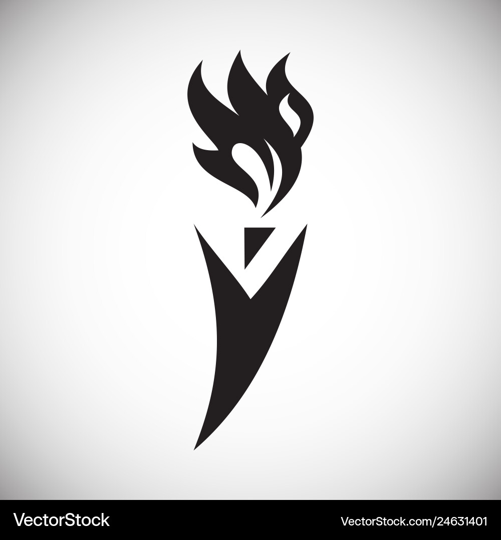 Torch icon on background for graphic and web Torch icon on background for graphic and web Vector Image
