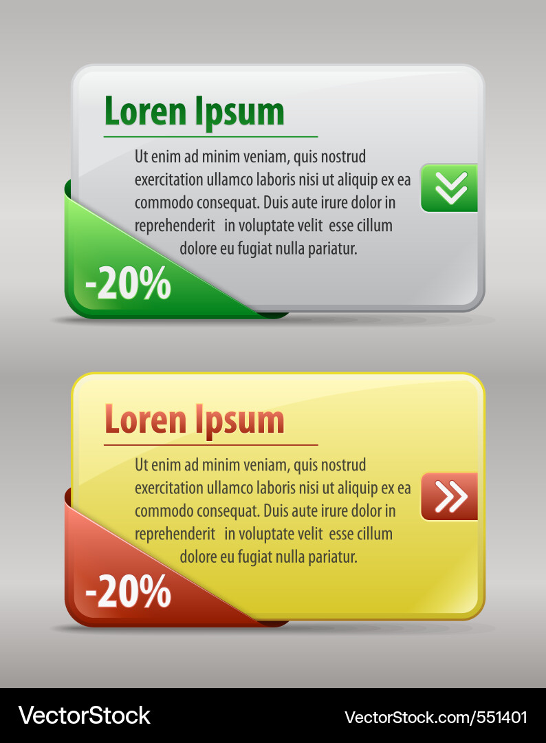 Web Box Template - Minimal vector image