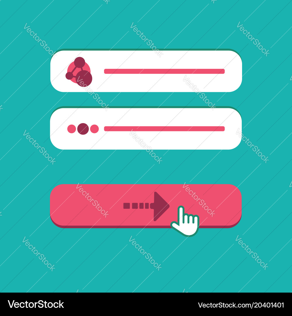 Web template of computer login form vector image