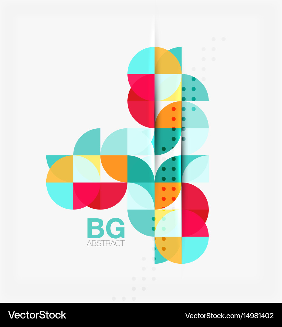 Abstract background of circle elements Vector Image